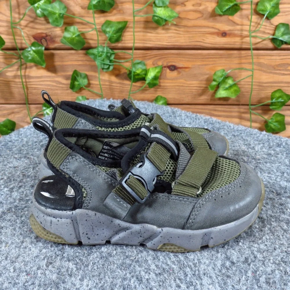 Steve Madden TBlast Toddler Boys Size‎ 7 Green Gray Sport Sandals Casual